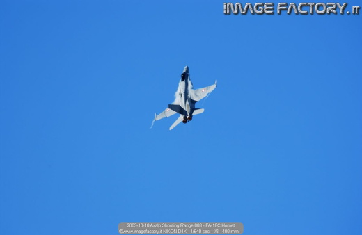 2003-10-10 Axalp Shooting Range 068 - FA-18C Hornet